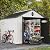 YITAHOME 8x10ft Resin Storage Structure, Outdoor 544 cuft Plastic Garden Storage Unit with Windows, Vents and Lockable Entrance, Waterproof Tool Organizer with Flooring for Lawn Equipment