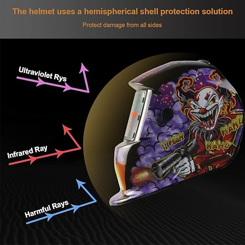Miniatura 6 de Casco de soldadura con oscurecimiento automático alimentado por energía solar con pantalla ajustable 49-13 para máscara de soldadura de arco Tig Mig