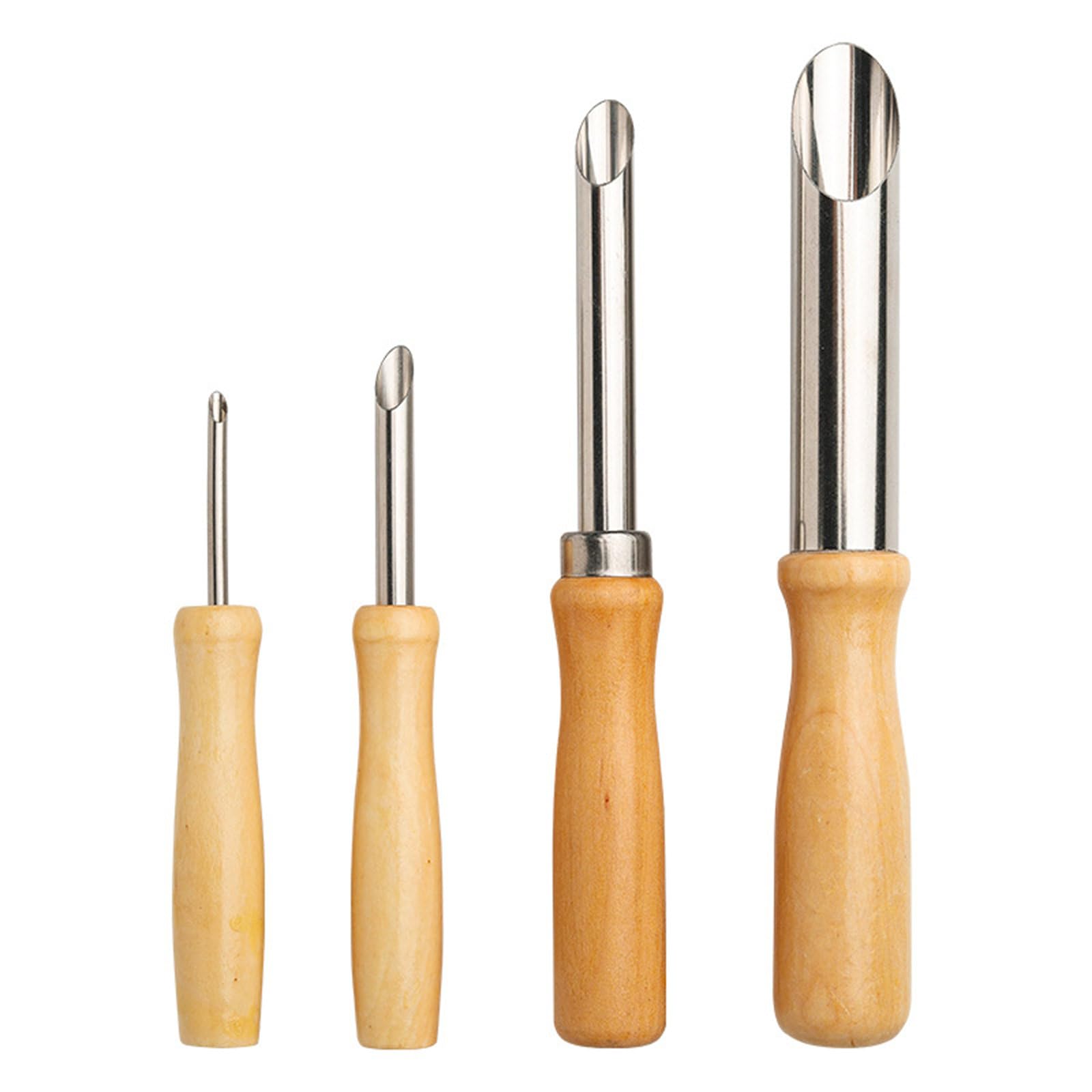 4Pieces Stainless Steel Straw Hole Puncher Maker Tool Set for Lid Cafes and Home Use Commercial Beverage Needs Straw Hole Tool