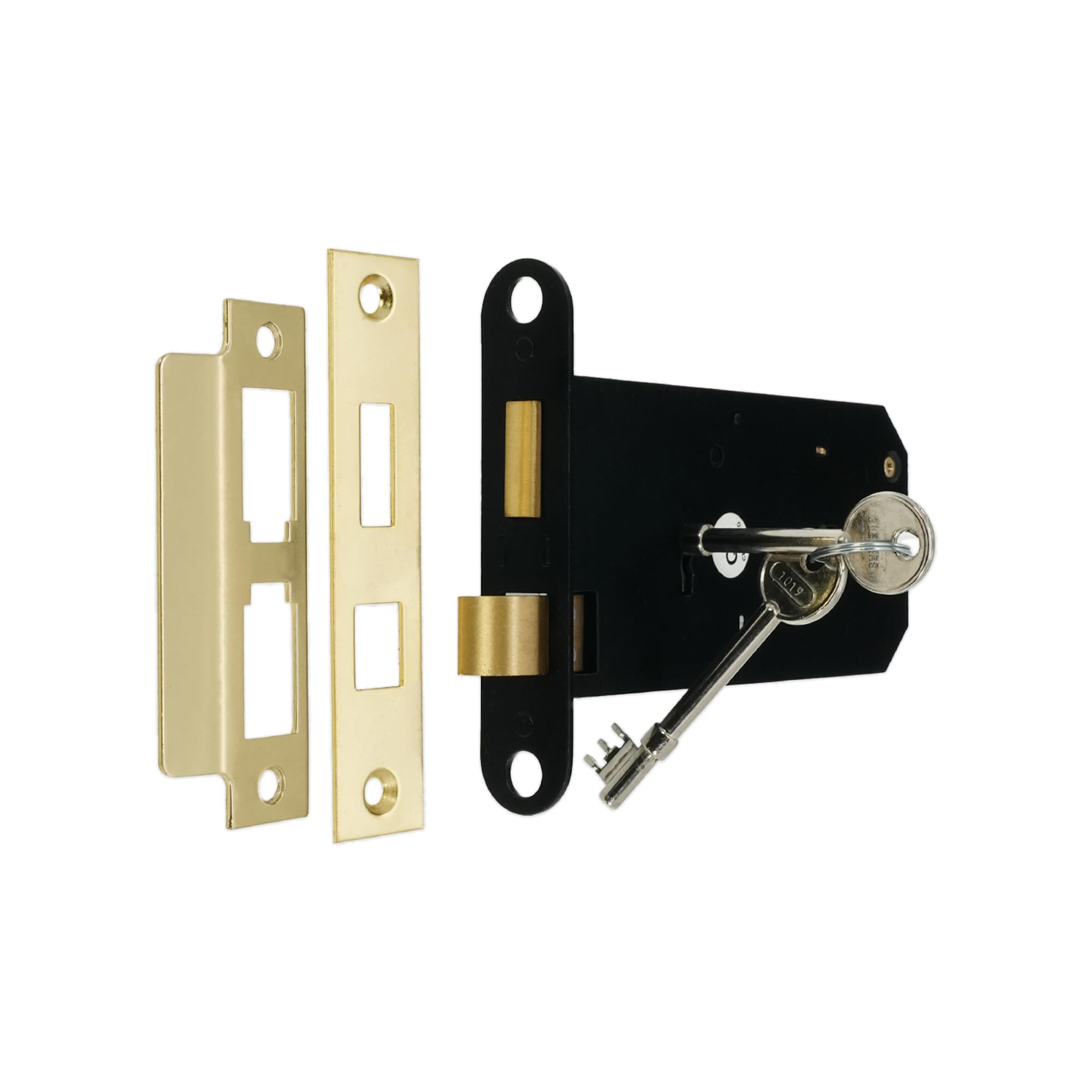 Serrure à mortaiser 3 leviers Lyra avec loquet en laiton électro pour sécurité renforcée
