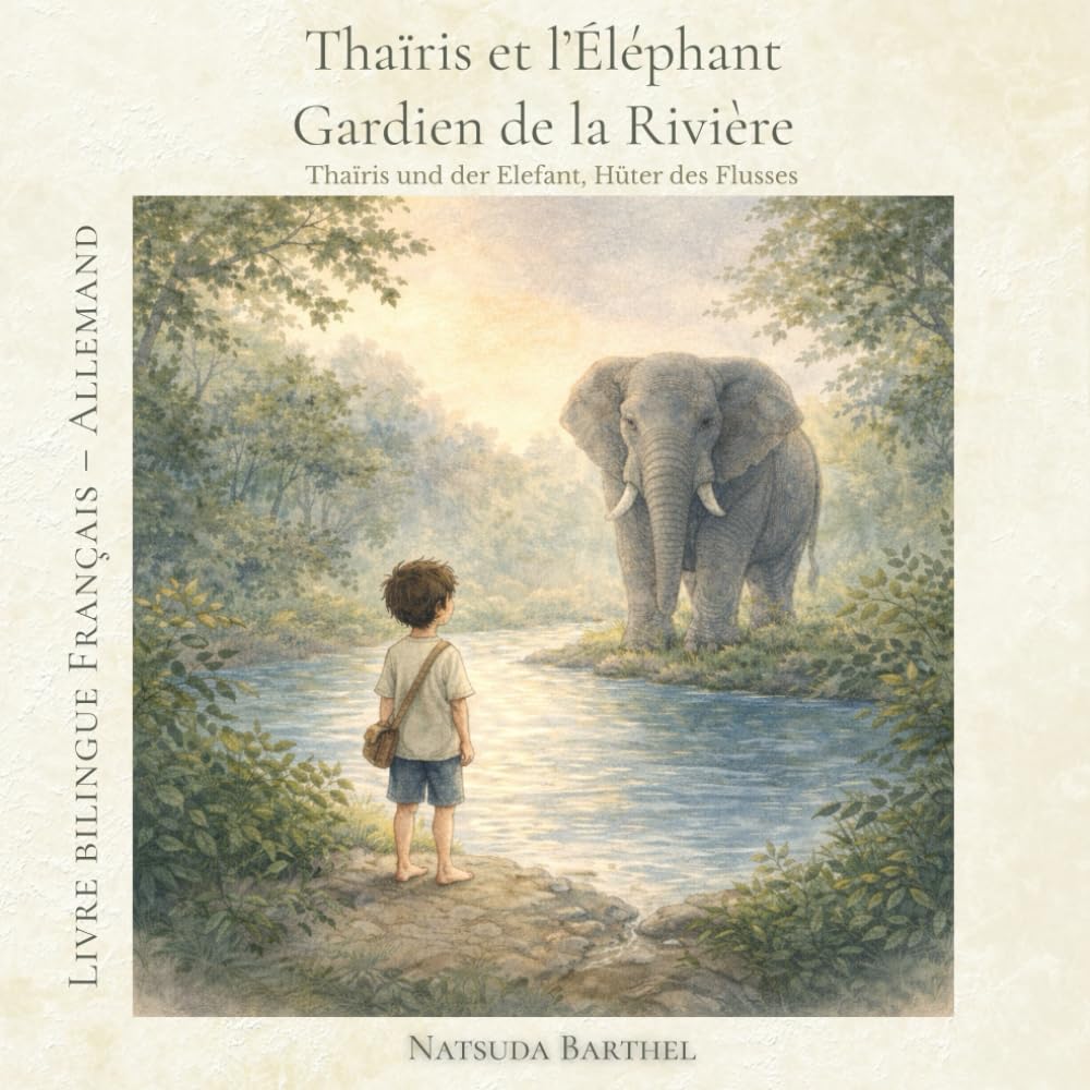 Thaïris et l’Éléphant Gardien de la Rivière: Livre jeunesse bilingue français – allemand