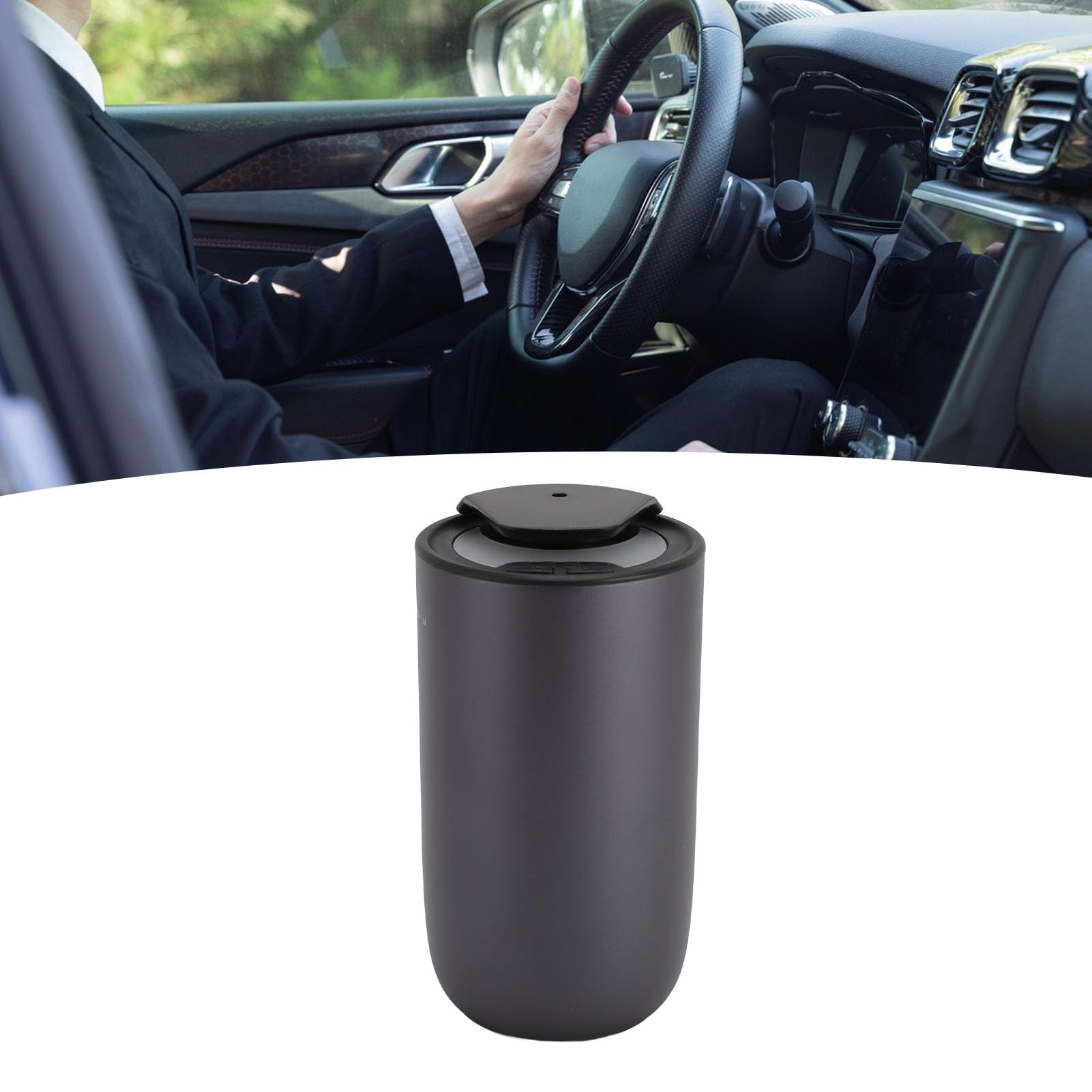 Difusor de aromaterapia para Coche sin Agua, difusor de aceites Esenciales Recargable para el hogar y el Coche, difusor de Gas frío portátil con Pantalla LED para Crear un Ambiente