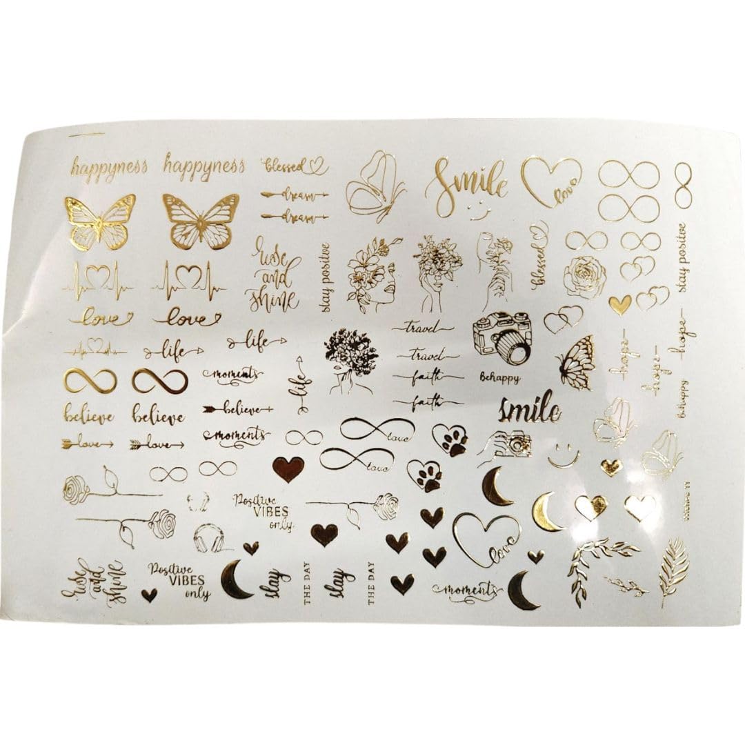 Golden Sticker for Art and Craft Sticker A/5 Size Resin Art (Pack of 1) (Infinity-Love)-image-28