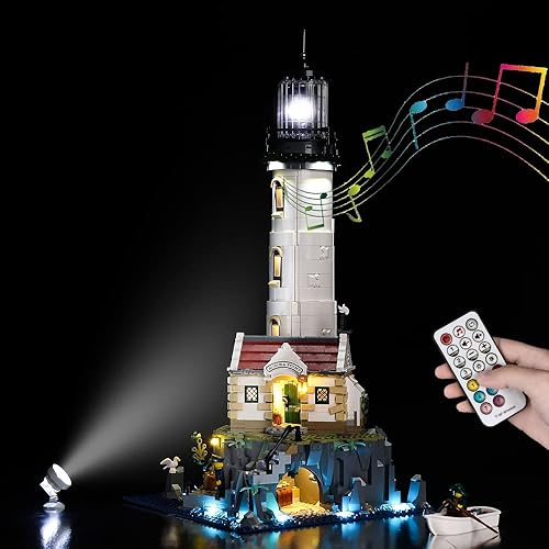 Kyglaring Kit de iluminación LED (sin modelo) diseñado para Lego Home Ideas Motorizado Lighthouse 21335 Model Building Set - Sin Lego Set (RC Sound