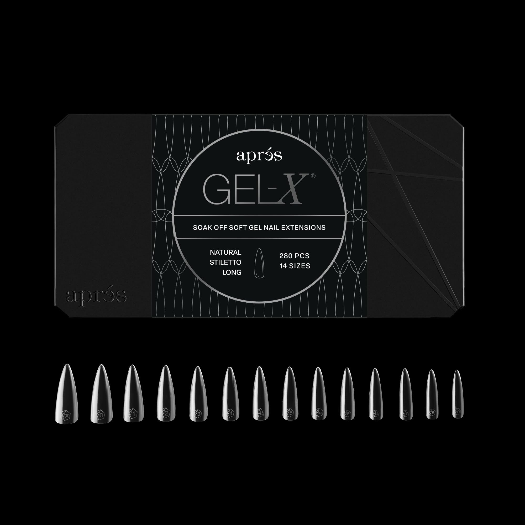 Amazon.com: Apres Gel-X® Stiletto Box of Nail Tips | 280 Gel-X