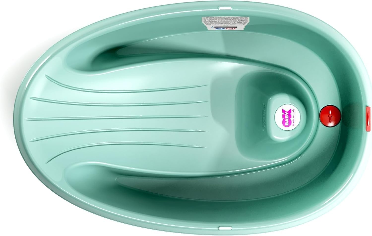 OKBABY Onda Baby - Vaschetta Compatta per il Bagnetto del Neonato 0-12 Mesi - Azzurro