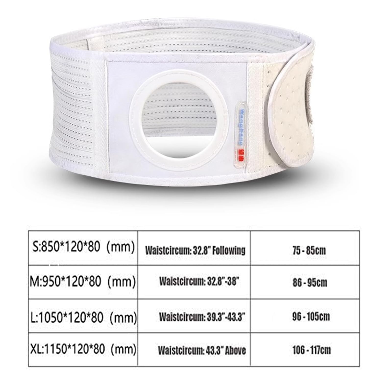 Cinturón de Soporte para ostomía, cinturón para Hernia de ostomía, Faja para Bolsa de ostomía Fija y prevención de Hernia paraestomal, 7 cm, XL