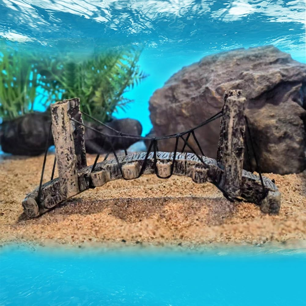Ponte Ad per Acquario, Decorazione del Ponte 'Acquario in Resina Realistica per Acquario
