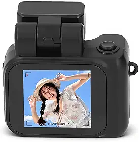 Mini Câmera Chaveiro, Câmera 1080P HD Pocket Buddy, a Menor Câmera do Mundo, Câmera Fotográfica e de Vídeo KeyCam Com 6 Filtros, Bateria de 100 Minutos, para (Com cartão de