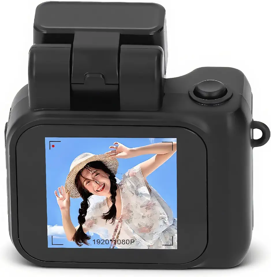 Mini Câmera Chaveiro, Câmera 1080P HD Pocket Buddy, a Menor Câmera do Mundo, Câmera Fotográfica e de Vídeo KeyCam Com 6 Filtros, Bateria de 100 Minutos, para (Com cartão de