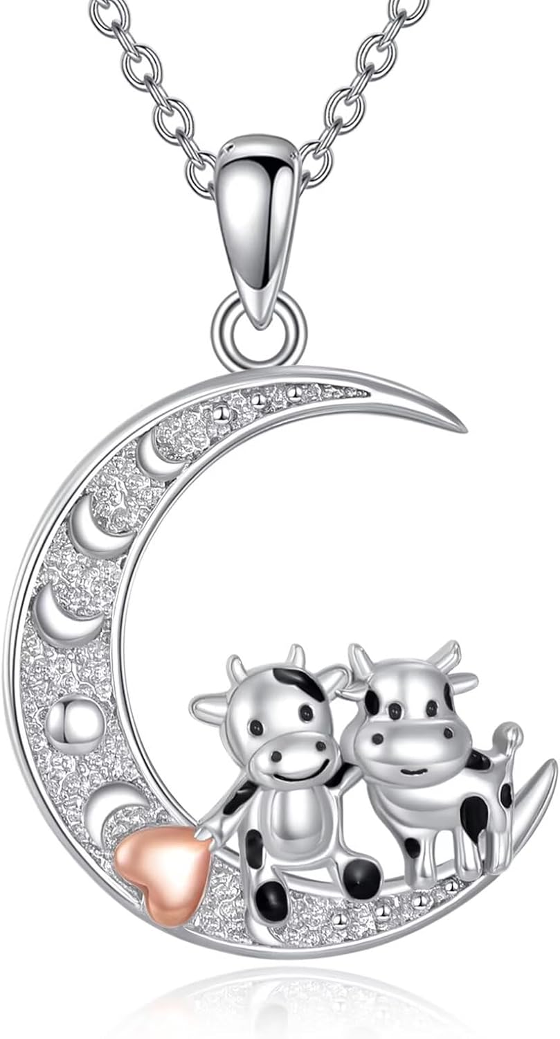 Cute Animal Gifts 925 Sterling Silver Heart Pendant Jewelry duck/chicken/hedgehog/h...