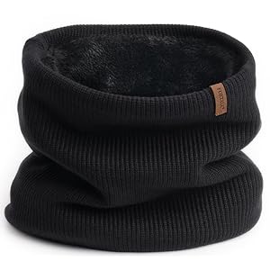 FURTALK Winter Neck Warmer Men Ski Neck Gaiter Scarf For Men Women Thick Warm Fleece Windproof Scarves
