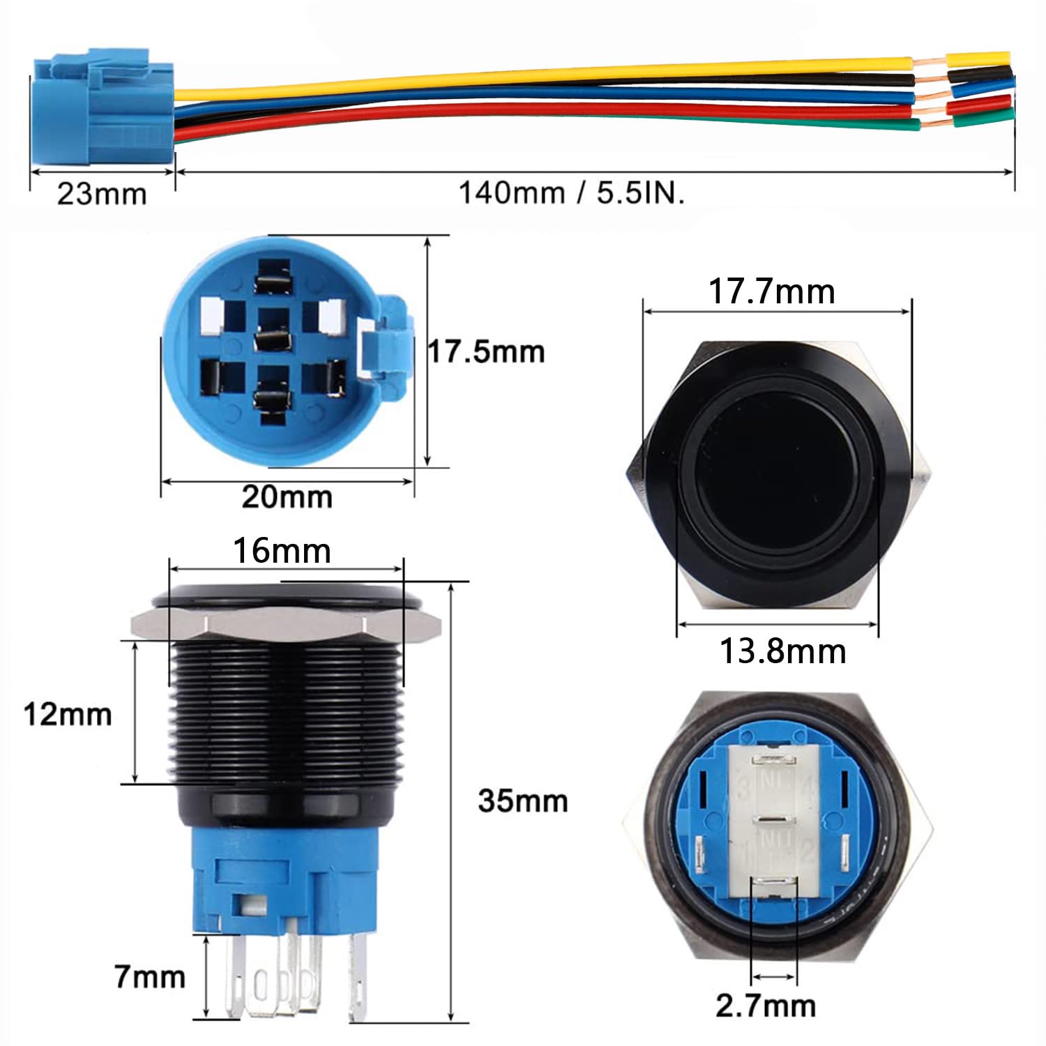 Bestgle 16mm Momentary LED Push Button Switch - Image 2