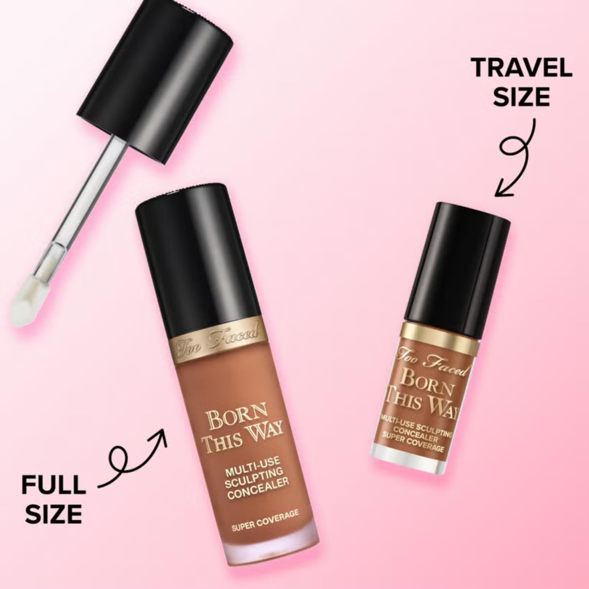 Too Faced Born This Way Super Coverage Multi-Use Concealer, Warm Beige, 24 g (Pack of 1) - Image 3