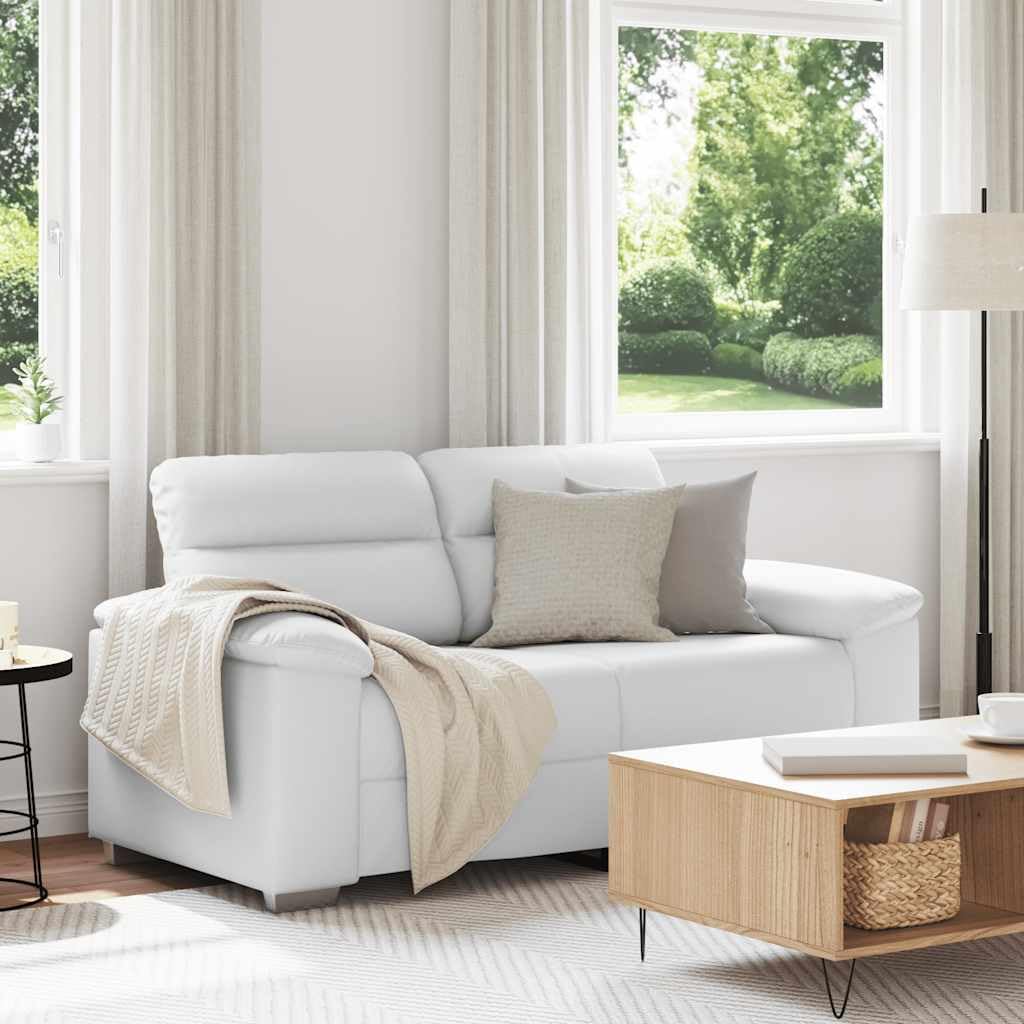 Hothingwell Sofa De 2 Plazas Blanco 160x81x84 Cm Piel Sintetica