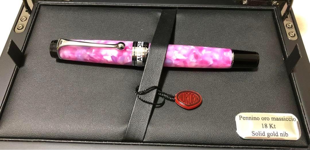 アウロラ 万年筆カレイドスコーピオ ルーチェローザ 字幅M インク付き