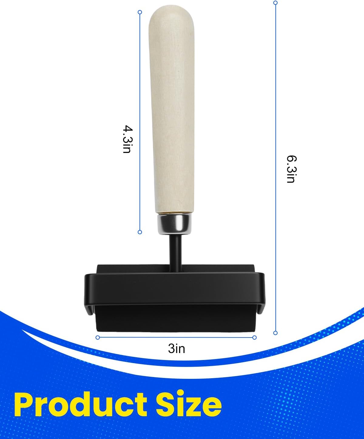 UCEC 3+1 Pack Brayer Roller, Durable Hard Rubber Roller Brayers, 2.4”, 5.9”, 7.9” & 3 Inch Wooden Handle