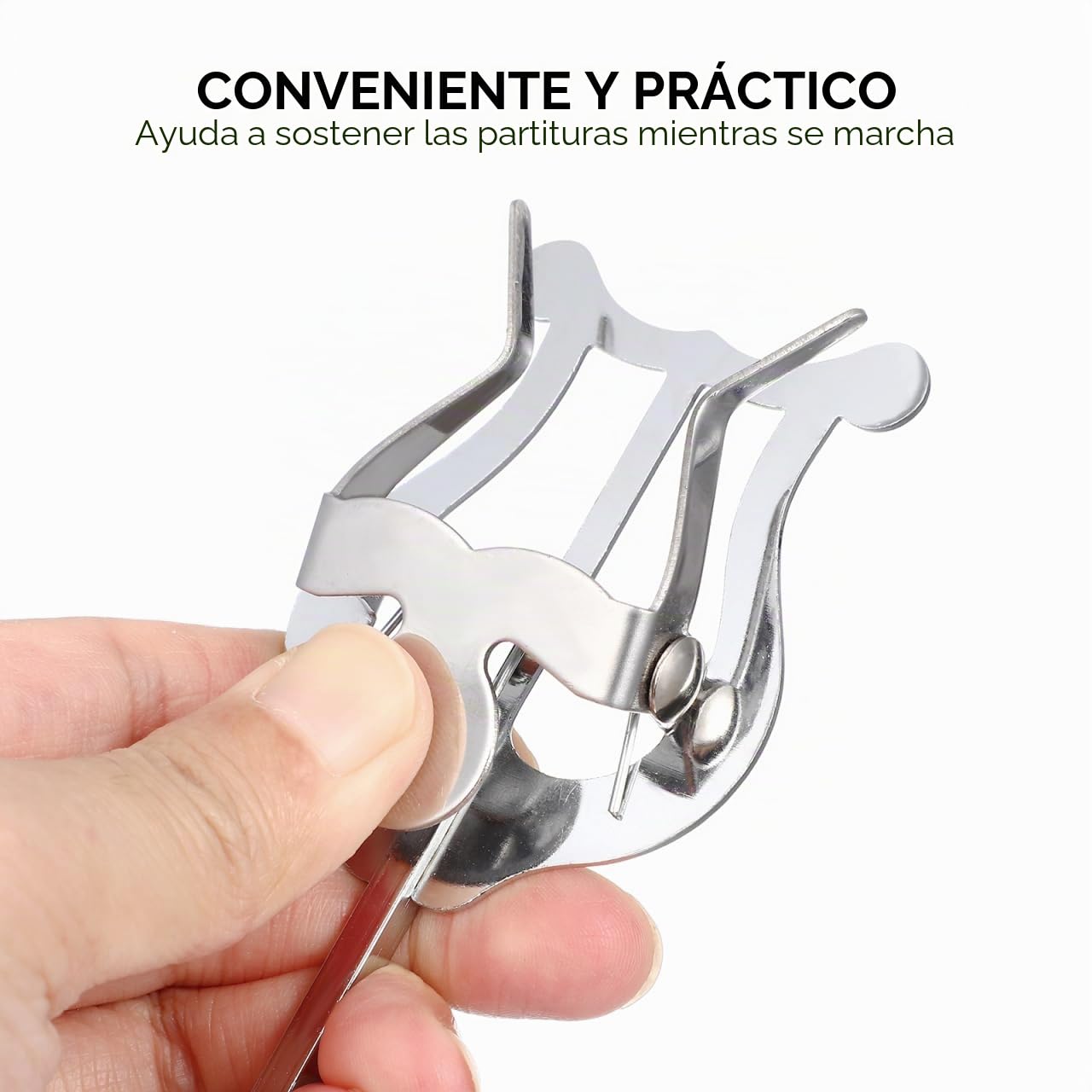 Vaguelly Soporte De Lira Para Partituras De Trompeta Y Trombón Clip Ligero Compacto Para Música De Marcha Fácil De Transportar Accesorio Para Músicos