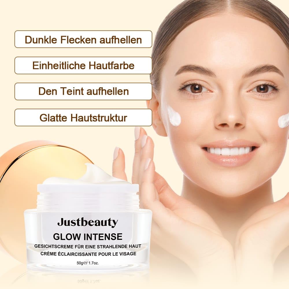 Glow Intense Kollagen-Aufhellungsset - Body Lotion, Gesichtscreme, Serum, Toner, Reinigung - Klärt, Spendet Feuchtigkeit, Hellt auf - Mit Kollagen, Niacinamid, Vitamin C (1, Kilogramm)