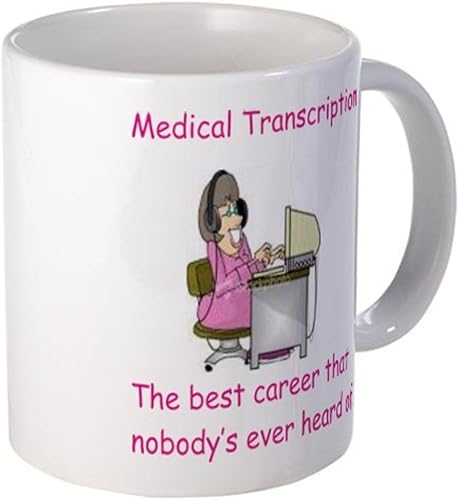 Taza de 11 onzas – Transcripción médica – la mejor carrera de nadie e – S Blanco "