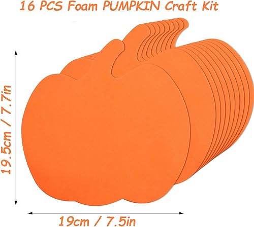 Miniatura 2 de 32 piezas de calabaza de espuma de Halloween y calcomanías de calabaza para Halloween, niños, manualidades, fiesta, dulce o truco, decoraciones de