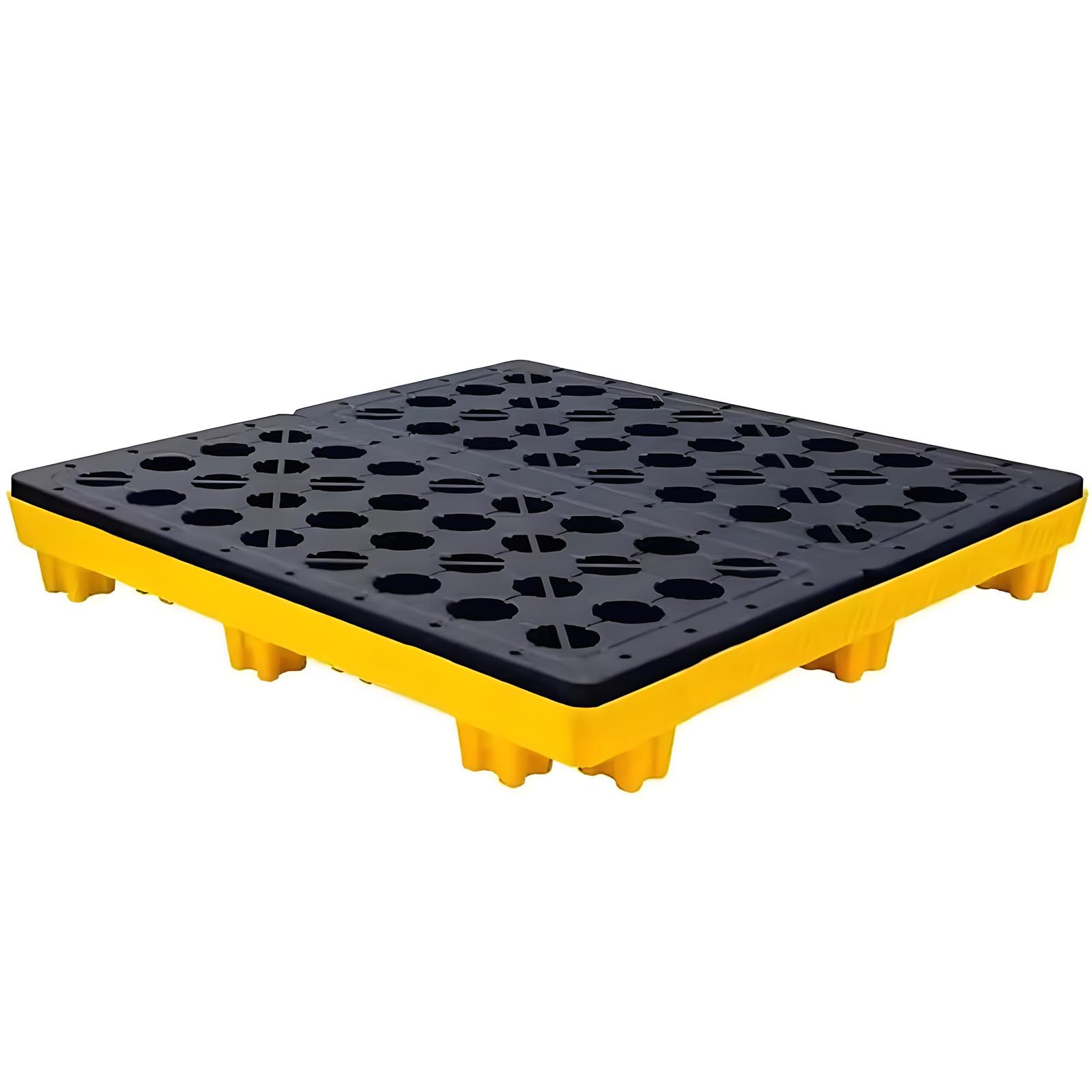Spill containment trays, Tray with Drain and Grating, Stackable Spill Platform, Capacity 50-4000kg, Dimensions