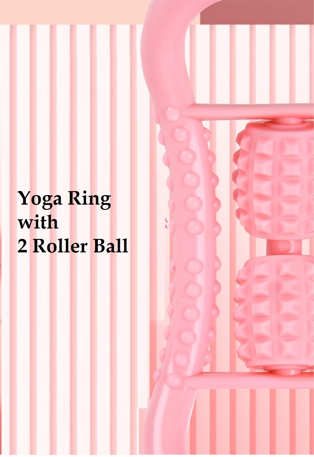 Dayalu 2 Pcs Yoga Ring with Roller Ball Great for Yoga, Mobility, Pilates, Stretch & Support, Magic Circle, Fascia Massage, Training Ring for Back and Leg Support for Home & Gym Workout 4