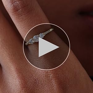 Amazon.com: PAVOI 14K Engagement Ring (Rose Gold, 5