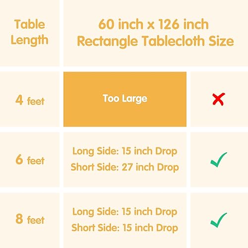 Miniatura 6 de Paquete de 6 manteles color rosa para mesas rectangulares de 8 pies de 60 x 126 pulgadas, 8 pies, tela rectangular de lino de poliéster, lavable,