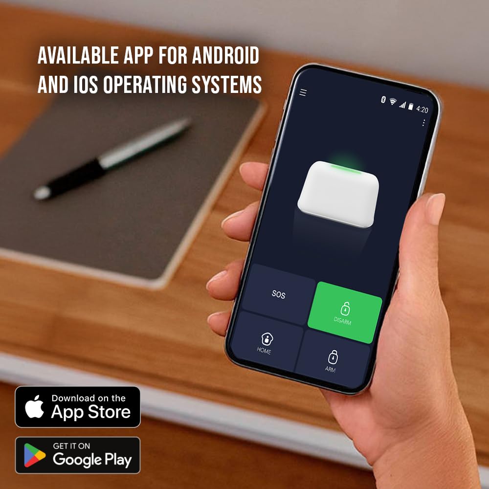 Sistema di allarme WiFi senza fili, rilevatori di movimento e di apertura, controllo app - sirena di allarme, telecomando - per casa, ufficio, negozio
