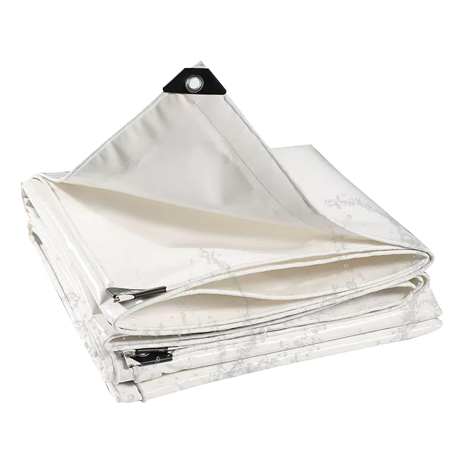 Telo di copertura impermeabile per carichi pesanti 3m x 3m, 4m x 4m Telo di fondo in tela cerata in PVC Telo pieghevole antipioggia per mobili Tenda da campeggio Tenda da giardino, Bianca (Size : 2x5