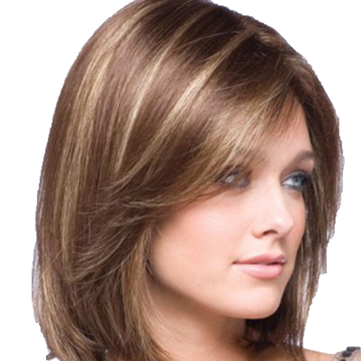 Short Wigs For Women Full Hair Wig Natural Looking Wigs With Wig Cap (Brown