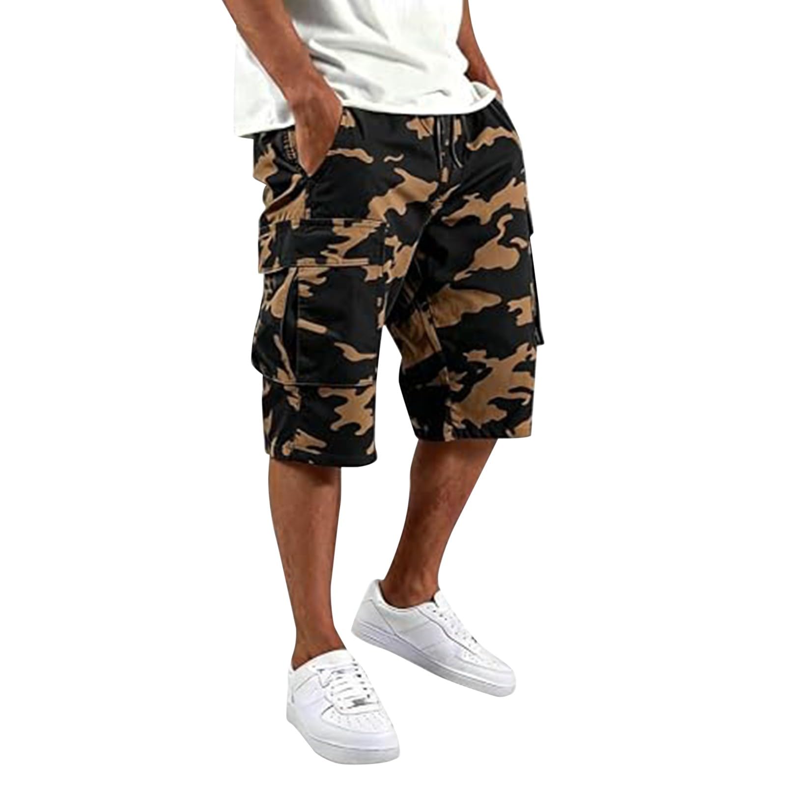 Pantaloncini da trekking estivi da uomo, pantaloncini da lavoro, mimetici