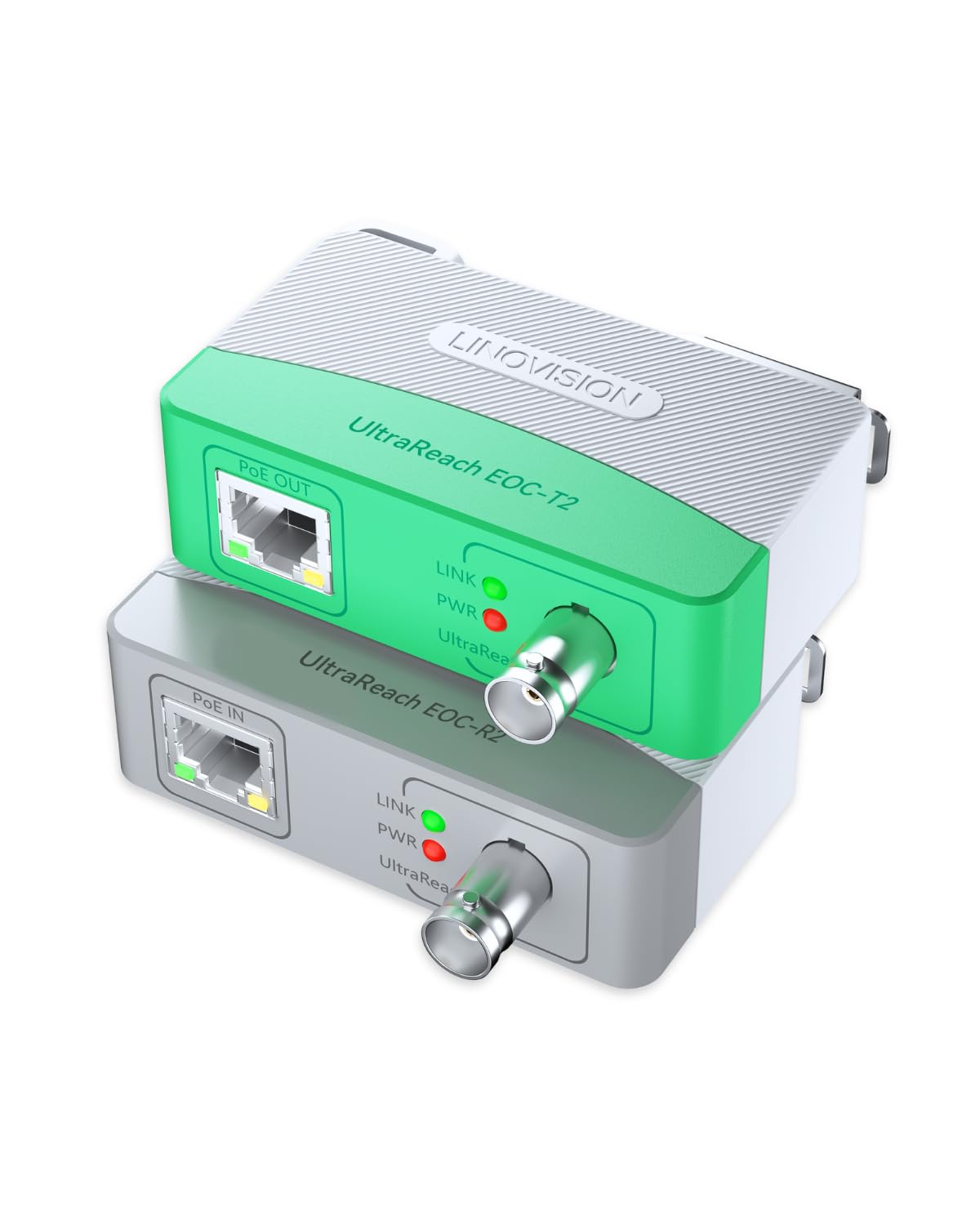 LINOVISION UltraReach PoE Over Coax Converter –EOC2, IP Ethernet Over Coax