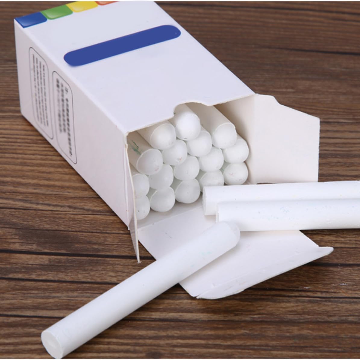 20 Pcs Water-soluble White Dustless Chalks for Teaching and Painting