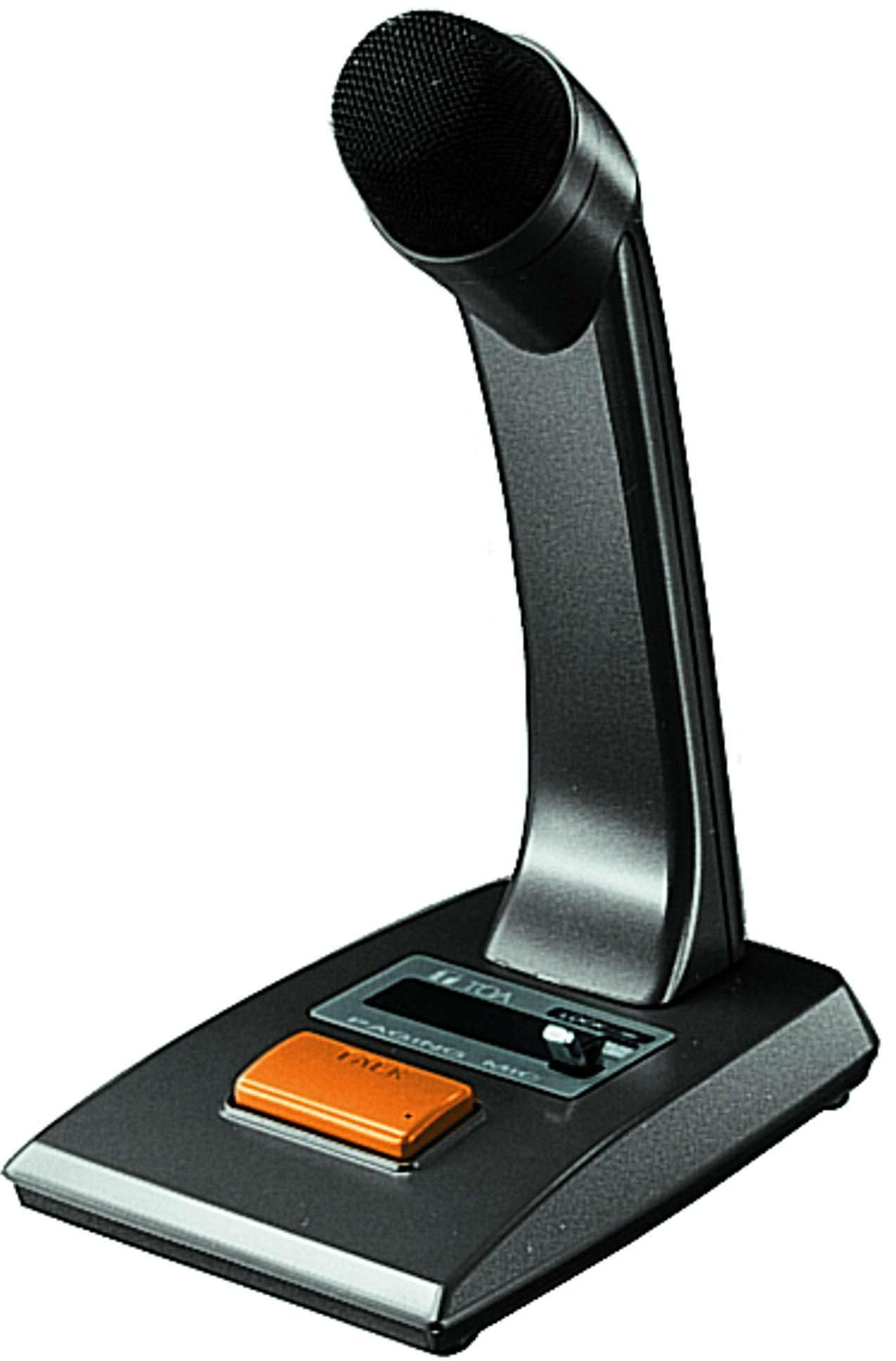 TOA Electronics PM-660U Paging Microphone, 600 Ohm Impedance, -58 dB Sensitivity, 100Hz - 10kHz Frequency Response, Short-Off Talk Switch with Locking Lever or Open Off Type Switch Contact