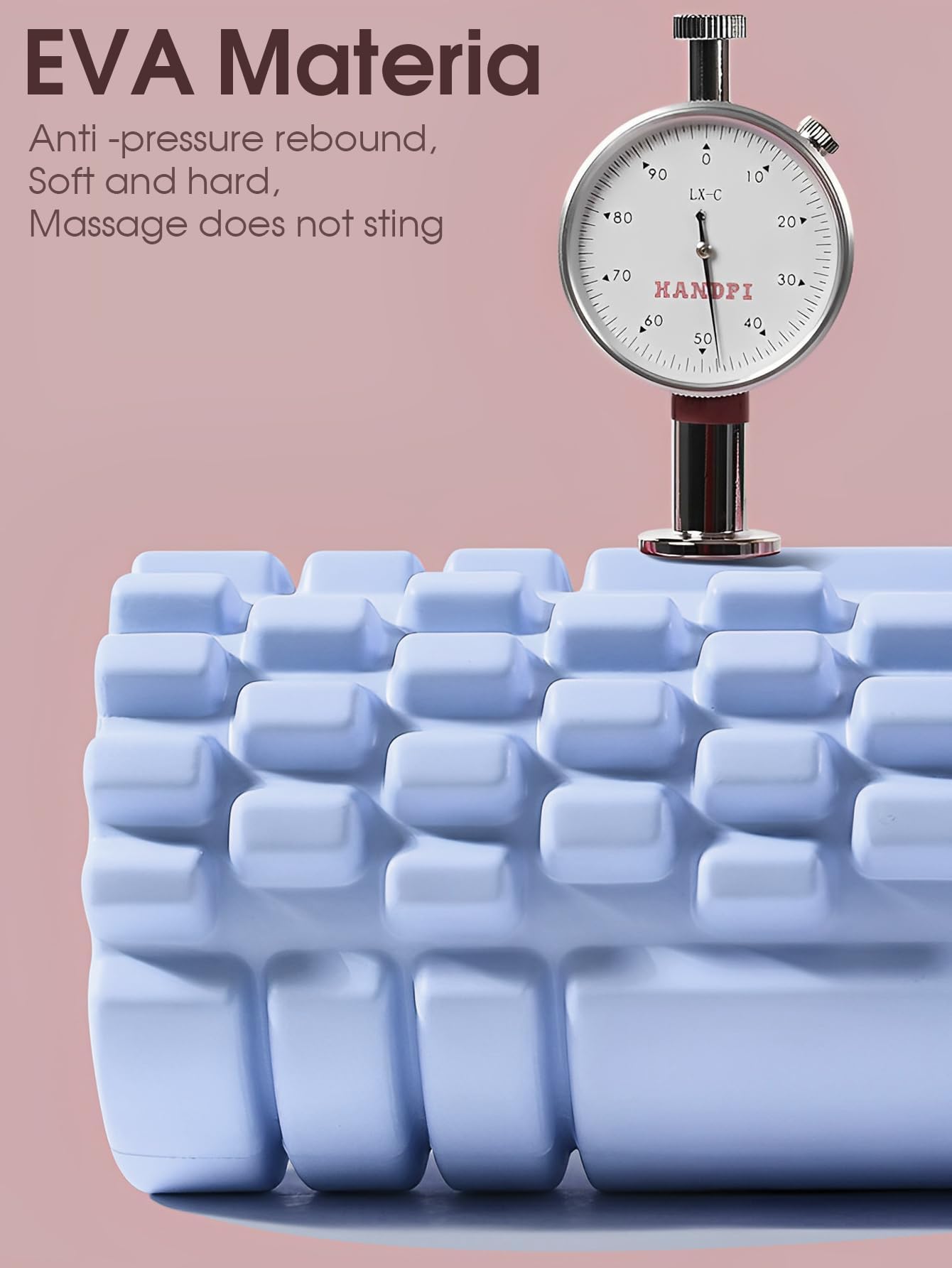 Faszienrolle mit 3D-Texturmassage, Foam Roller zur Muskelverspannungen lindern, mittlere Härte Selbstmassage Fazienrolle für rücken wirbelsäule rücken Beine,30 * 8cm-Blu