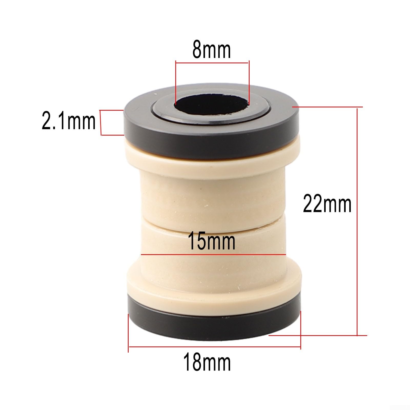 Kit di boccole resistenti per ammortizzatore posteriore Rockshox su biciclette DH (22 mm)