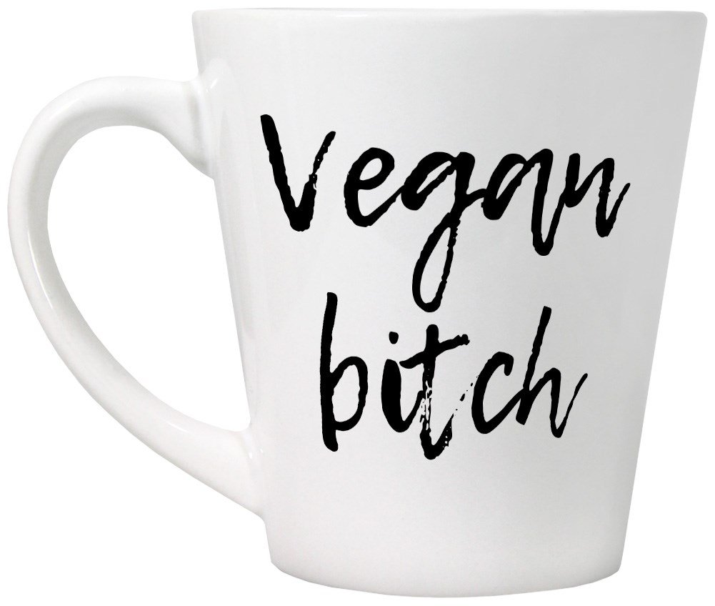 Grindstore White Vegan Bitch Latte Mug For Tea Or Coffee