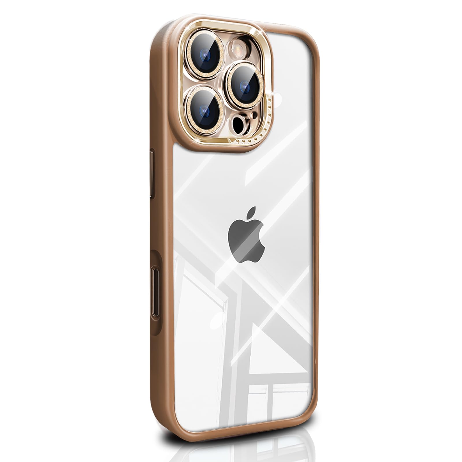 DAMESINE for iPhone 16 Pro Max Case - Backplate Clear Design, [Removable Lens Protection] [Anti-Yellow Technology] [25W Wireless Charging Compatible]