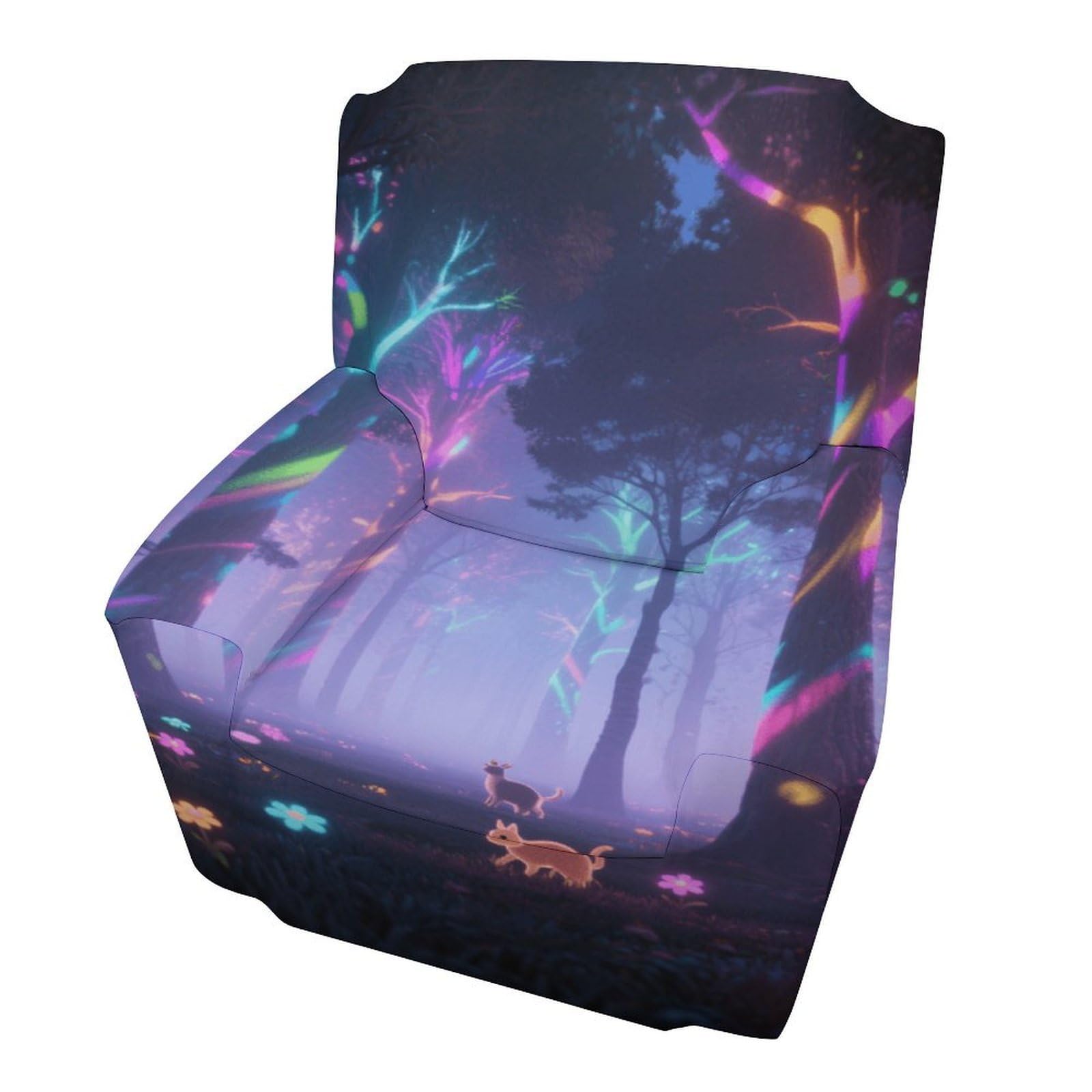 Fekiloot Style Holographic Projection Forest Couch Cover Sofa Cover Sofa Slipcover