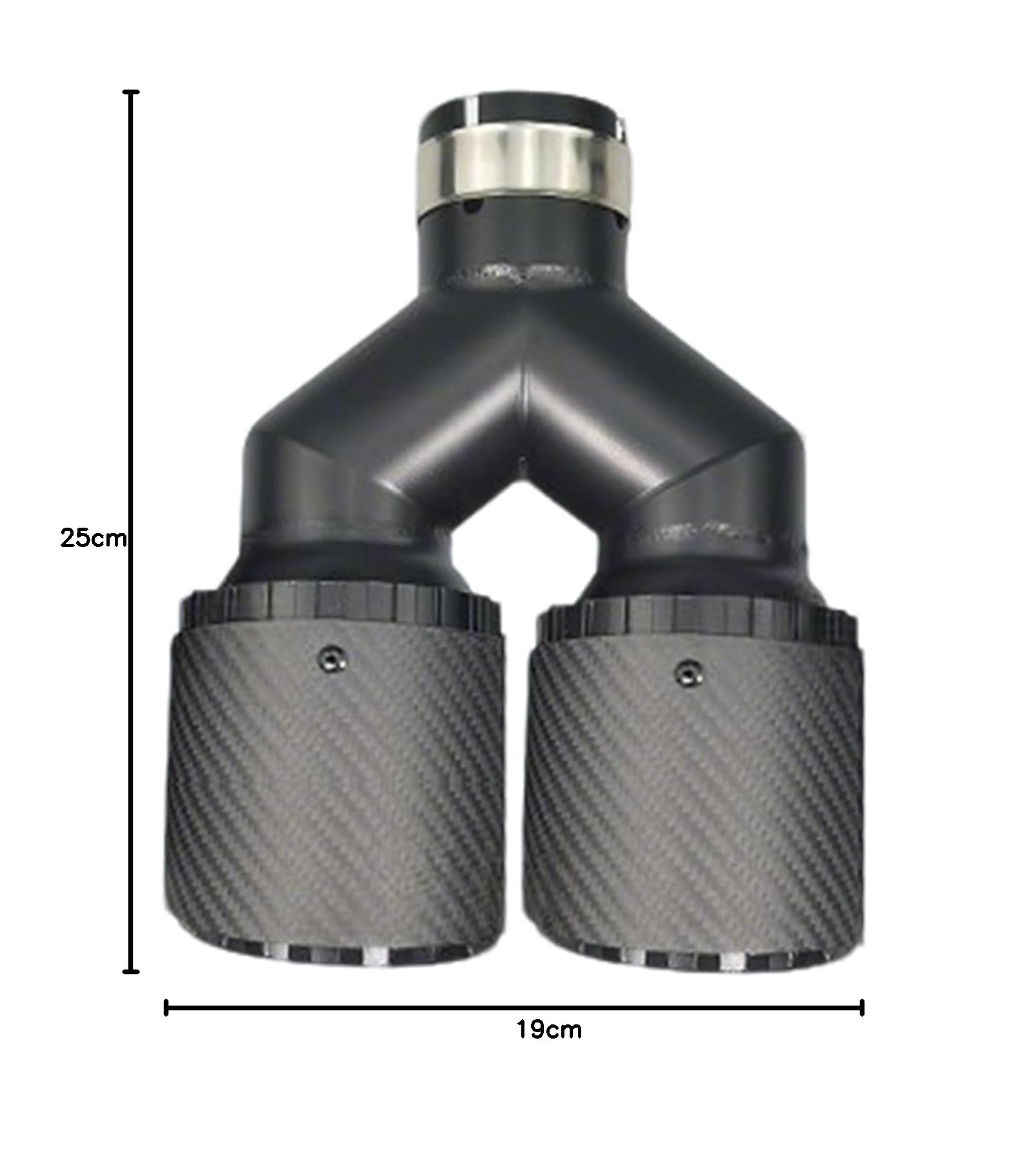 57 mm rura wydechowa samochodu czarny włókno węglowe końcówki rur podwójny wylot - uniwersalna wewnętrzna tłumik ze stali nierdzewnej do pojazdów z wężem 2,25" / 57 mm