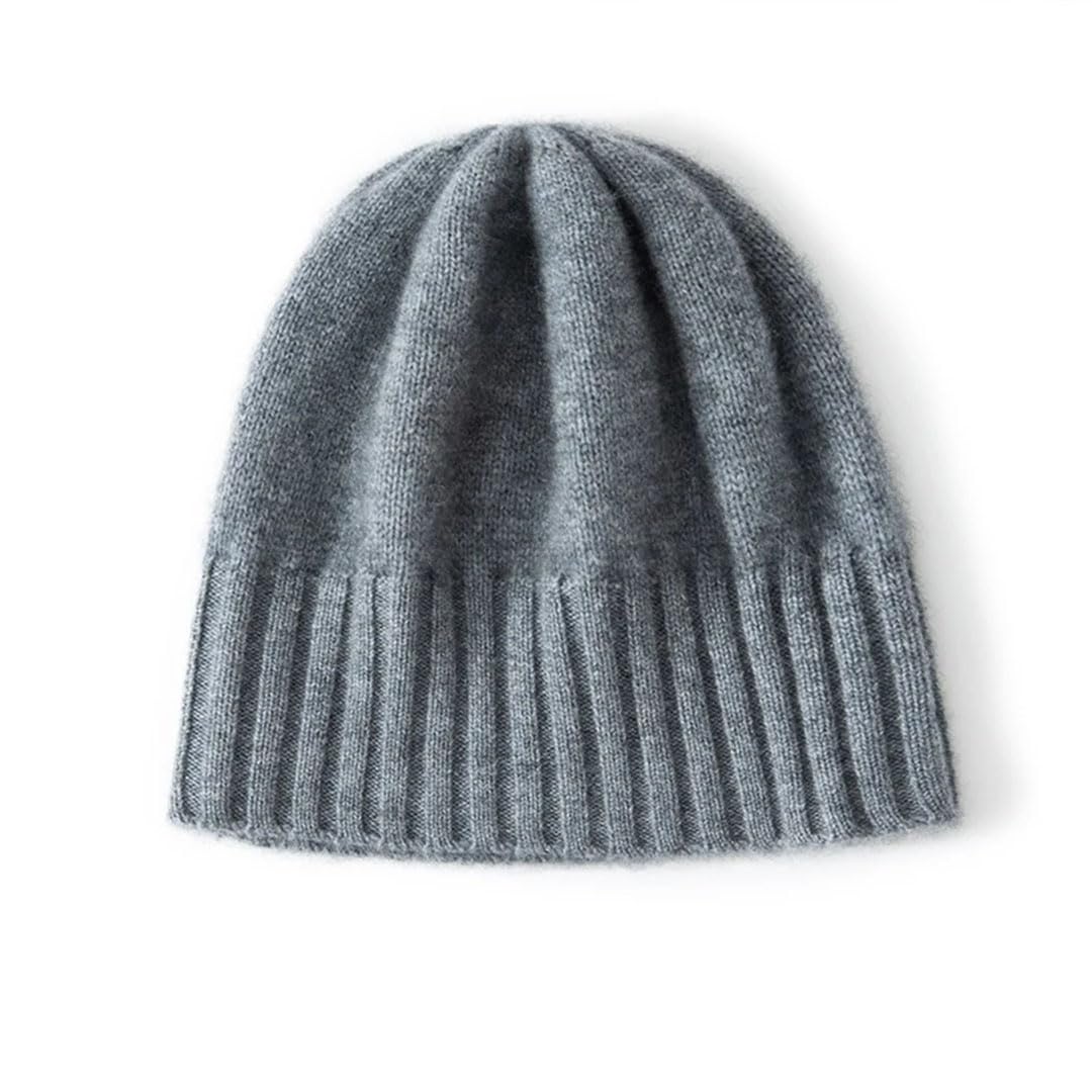 Damskie czapki zimowe na zewnątrz miękka utrzymująca ciepło czapka kaszmir dzianina jednolity kolor czapka beanie