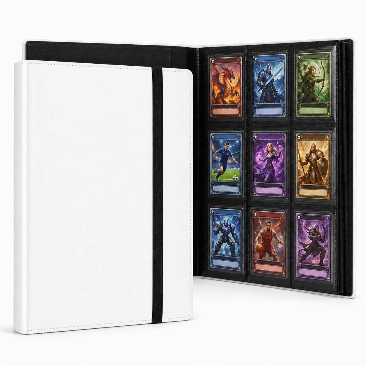 9 Pocket Trading Card Binder, Holds 360 Cards, Side Loading Card Album