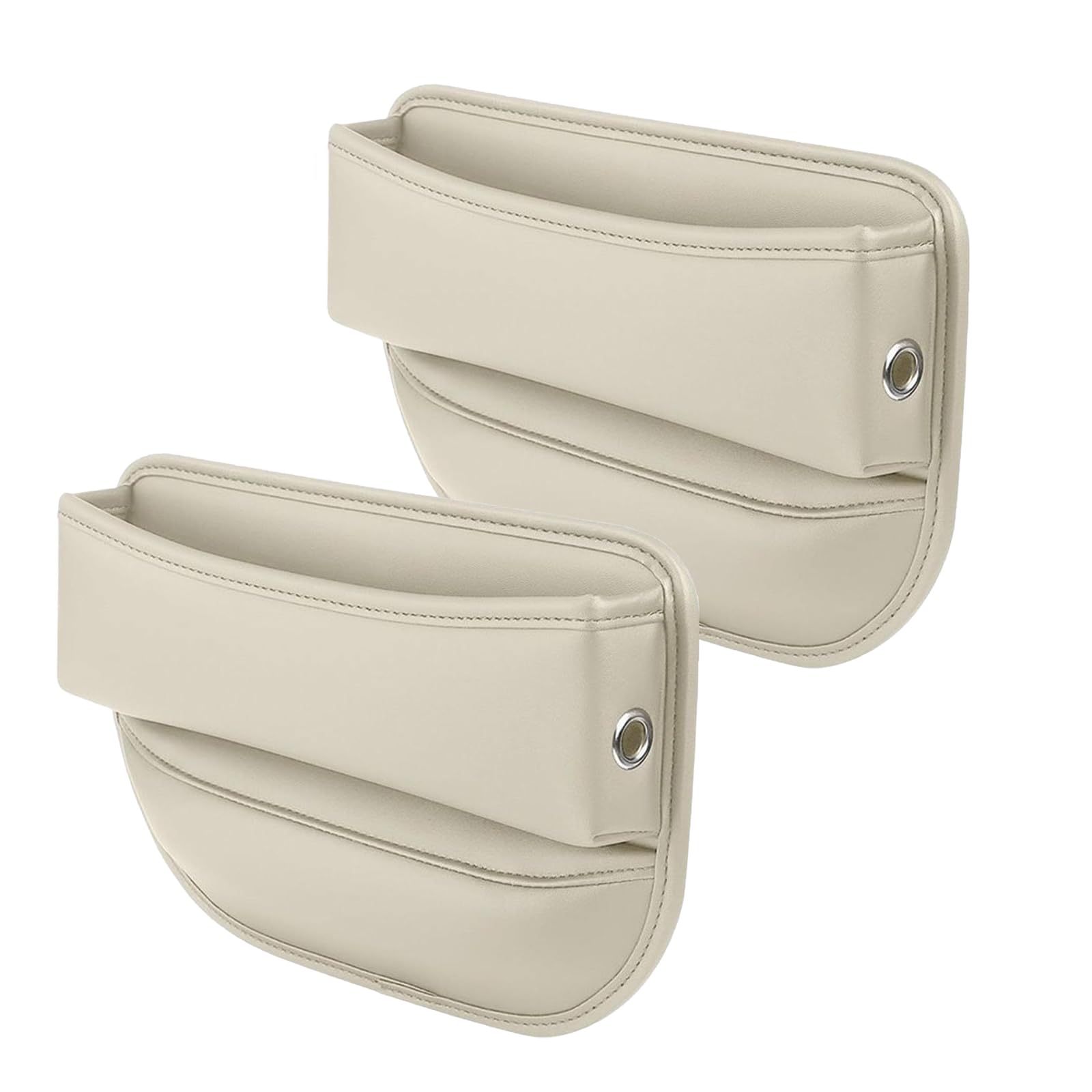 ORRLBB 2 PACK Car Seat Gap Filler Organizer Car Accessories, Premium Leather Car Seat Organizer, Auto Console Side, Front Seat Storage Organizer for Phones, Wallet, Cards, Keys (Universal Fit)