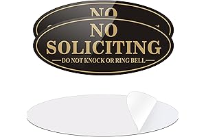 No Solicitors Sign for House, No Soliciting Sign for Front Door