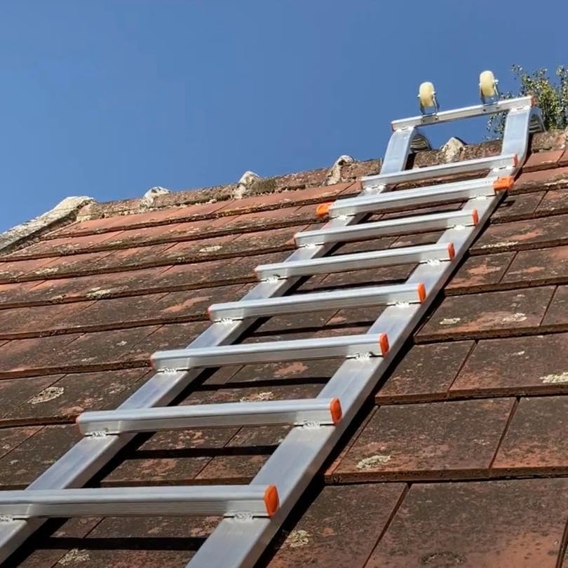 Rallonge d'Échelle de Toit en Aluminium 1,50 m – Accessoire Robuste pour Travaux en Hauteur