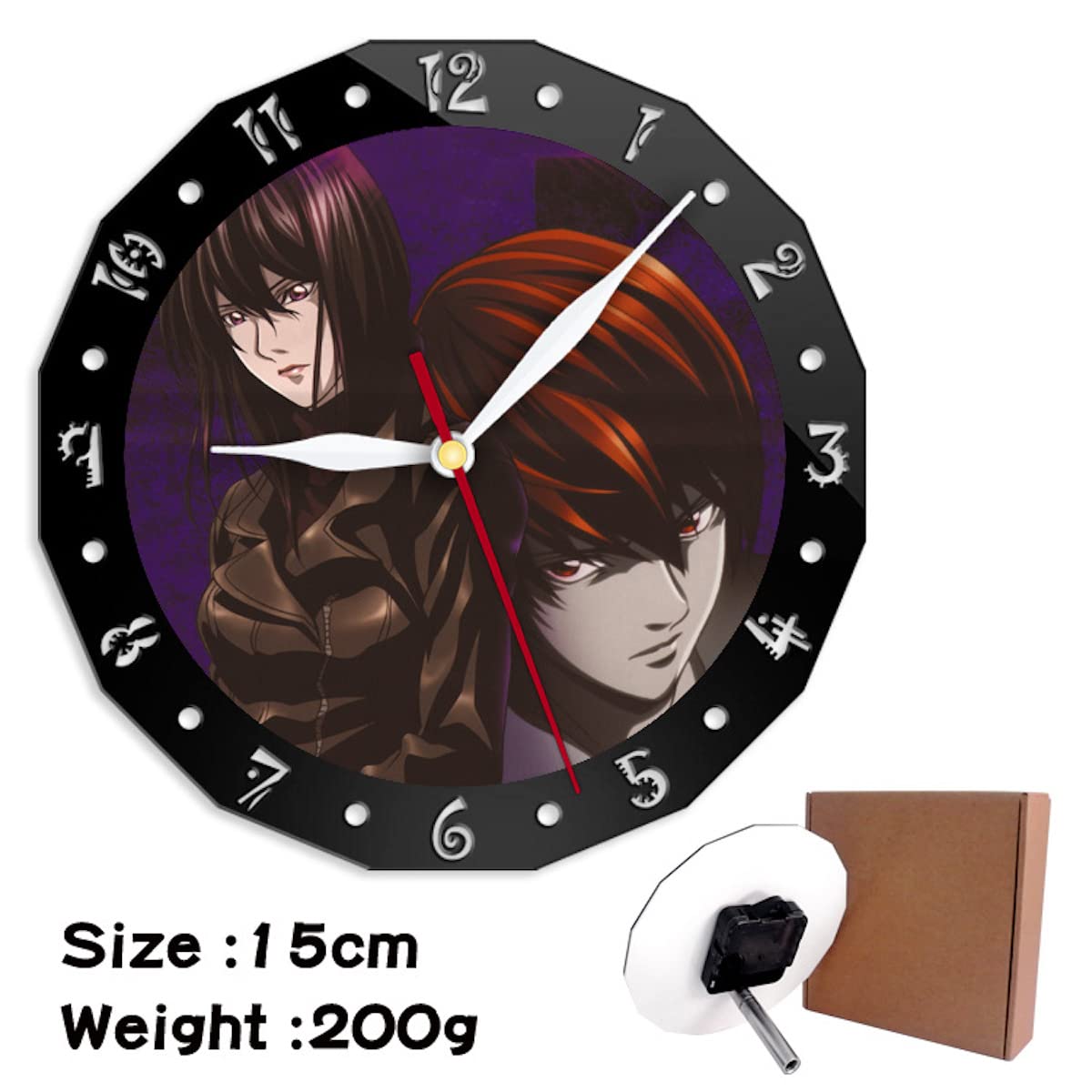 Death Notes Yagami Light Anime Wall Clock Silent Non Ticking Clock