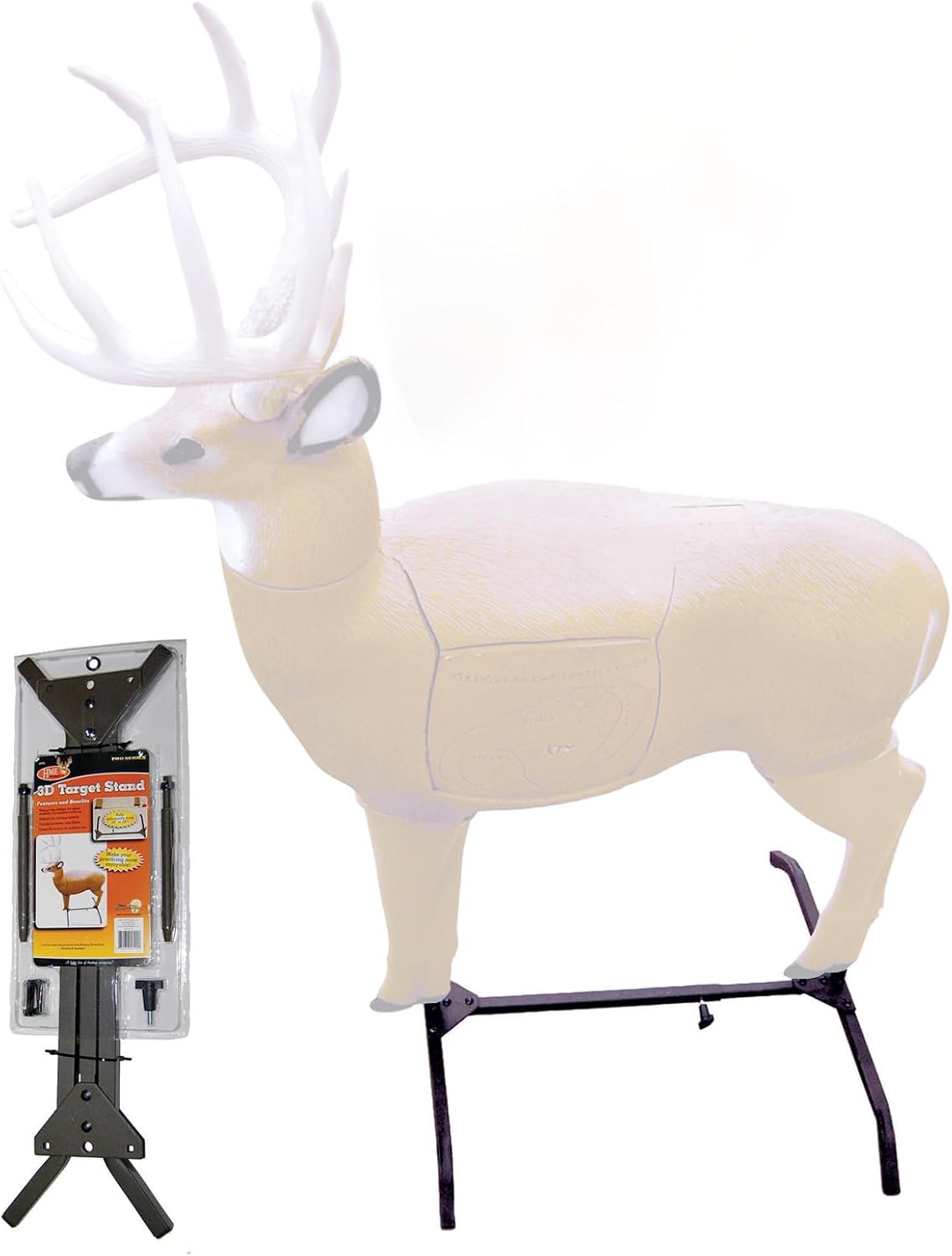 HME 3D Deer Target Stand for Archery & Hunting Practice Lightweight Durable Easy-to-Use Adjustable Portable Target Stand with Raised Leg Design