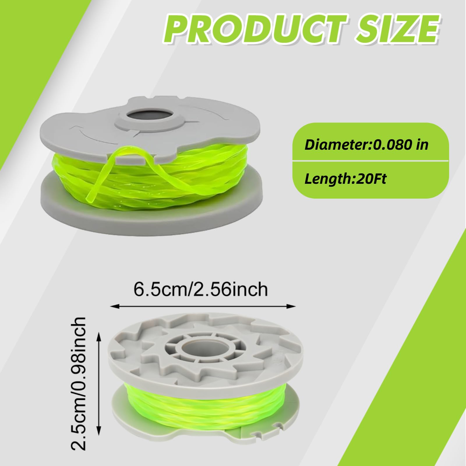 Bobine Filo Per Decespugliatore Worx - 6 Pezzi, Ø 2 Mm, Lunghezza 6 M - Foto 8